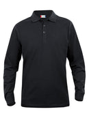 Basic Polo L/S Junior Black 90/100 - Suomen Brodeeraus