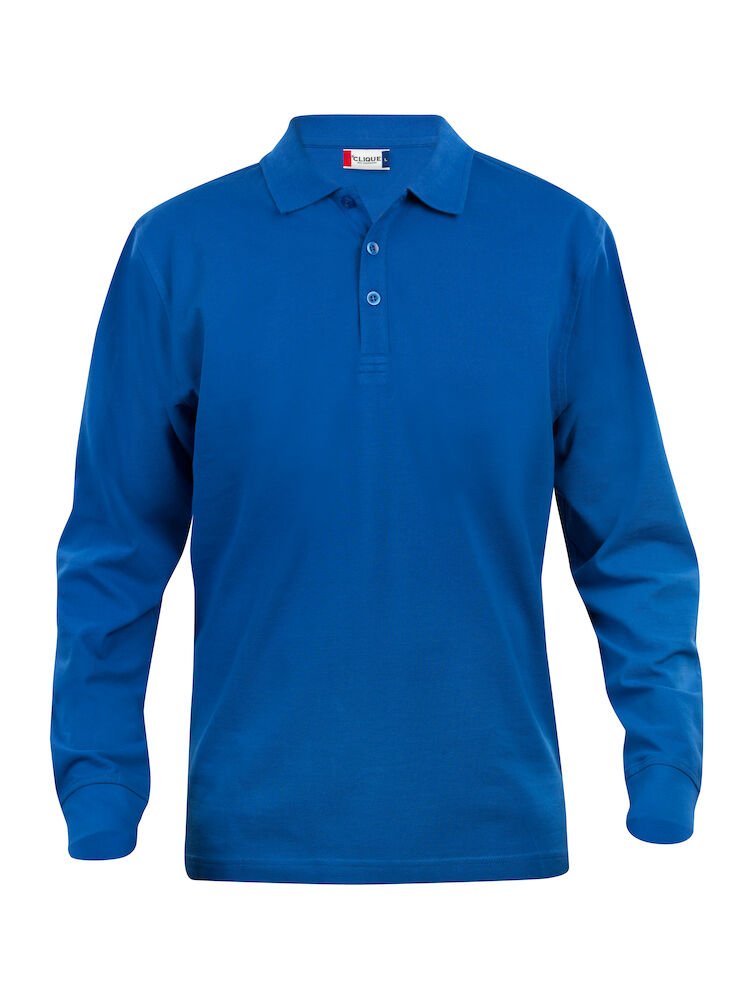 Basic Polo L/S Junior Royalblue 90/100 - Suomen Brodeeraus