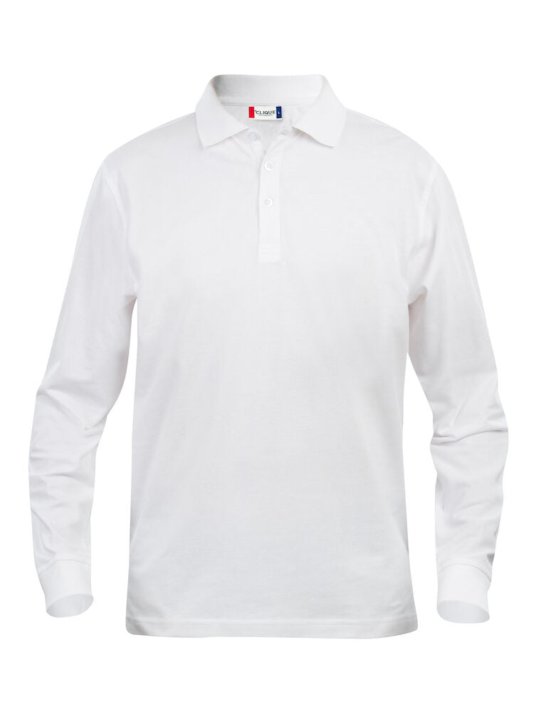 Basic Polo L/S Junior White 90/100 - Suomen Brodeeraus