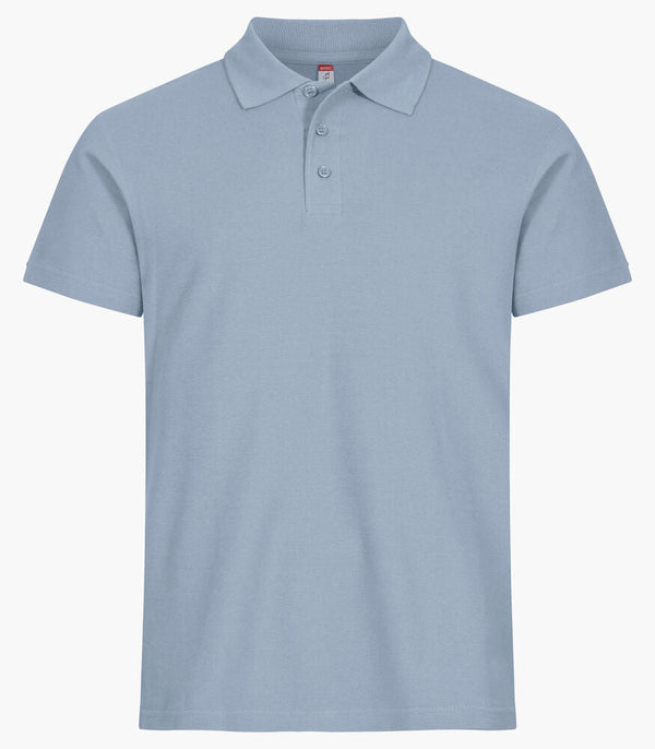 Basic Polo Soft blue - Suomen Brodeeraus