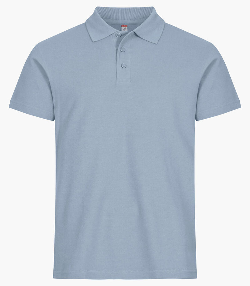 Basic Polo Soft blue - Suomen Brodeeraus