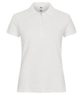 Basic Polo women Offwhite - Suomen Brodeeraus