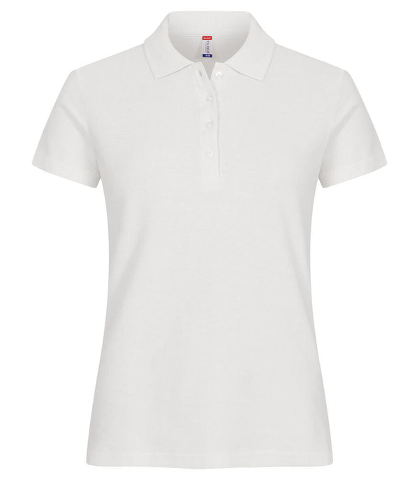 Basic Polo women Offwhite - Suomen Brodeeraus