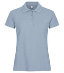 Basic Polo women Soft blue - Suomen Brodeeraus