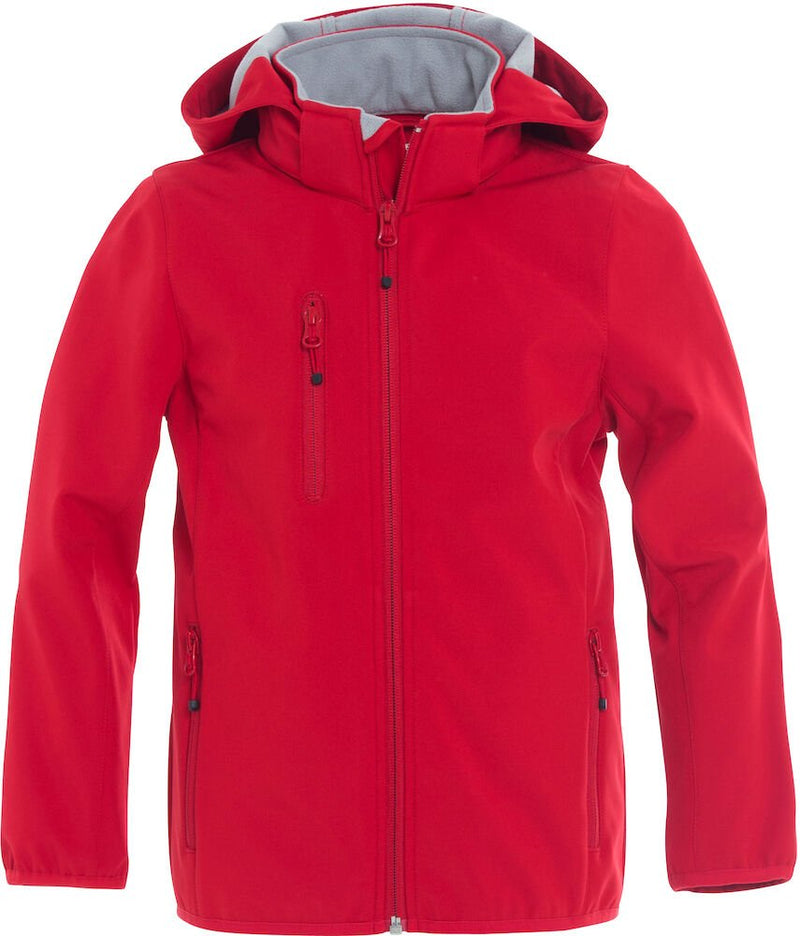 Basic Softshell jacket junior Red 110/120 - Suomen Brodeeraus