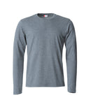 Basic-T L/S Grey melange - Suomen Brodeeraus