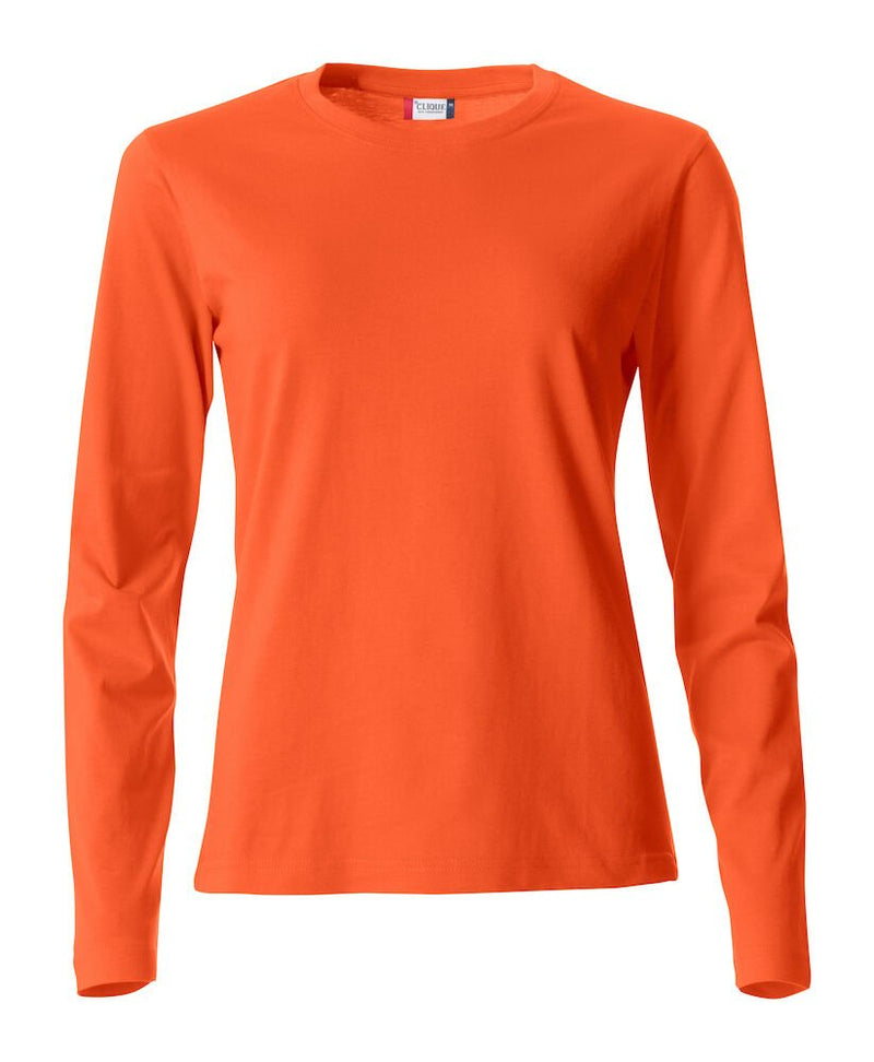 Basic-T L/S ladies Bl orange - Suomen Brodeeraus