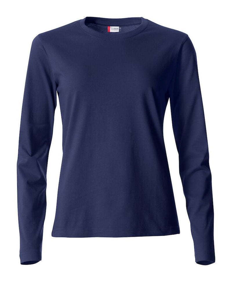 Basic-T L/S ladies Dark navy - Suomen Brodeeraus