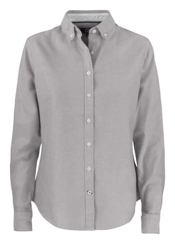 Belfair Oxford Shirt Women's Grey - Suomen Brodeeraus