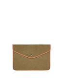 Bosler 14" kannettavan tietokoneen suojakotelo GRS - kierrätettyä canvasta Vihreä - Suomen Brodeeraus