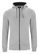 Classic Hoody full zip Grey mel - Suomen Brodeeraus