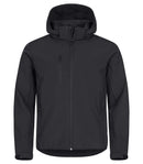 Classic Softshell Hoody Black S - Suomen Brodeeraus