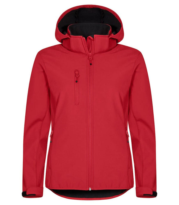 Classic Softshell Hoody Lady Red L - Suomen Brodeeraus