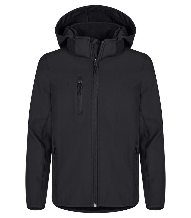 Classic Softshell Jacket Jr Black 110/120 - Suomen Brodeeraus