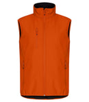 Classic Softshell Vest Bl orange 3XL - Suomen Brodeeraus