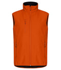 Classic Softshell Vest Bl orange L - Suomen Brodeeraus