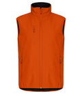 Classic Softshell Vest Bl orange XL - Suomen Brodeeraus