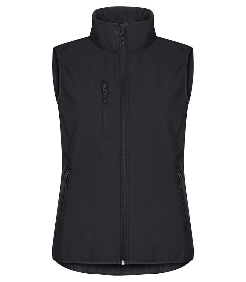 Classic Softshell Vest Lady Black - Suomen Brodeeraus