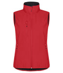Classic Softshell Vest Lady Red - Suomen Brodeeraus