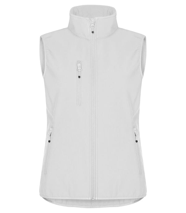 Classic Softshell Vest Lady White 2XL - Suomen Brodeeraus