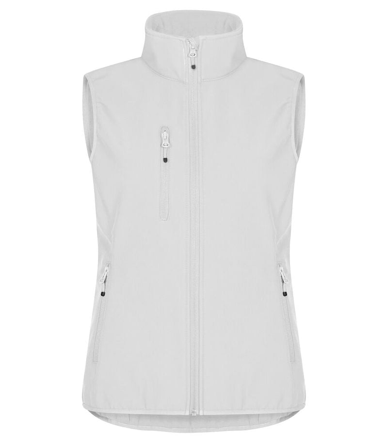 Classic Softshell Vest Lady White 2XL - Suomen Brodeeraus