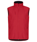 Classic Softshell Vest Red - Suomen Brodeeraus