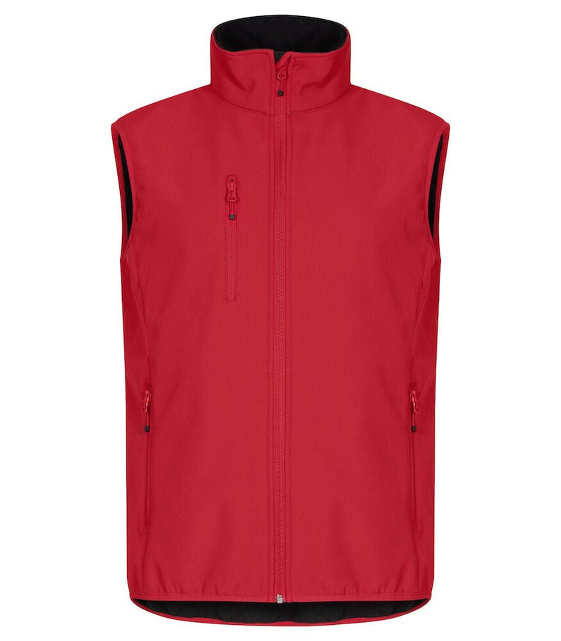 Classic Softshell Vest Red - Suomen Brodeeraus