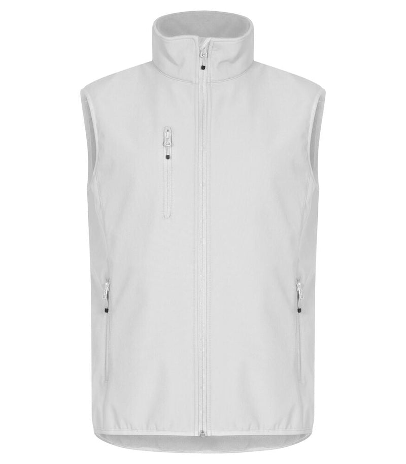 Classic Softshell Vest White 3XL - Suomen Brodeeraus