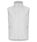 Classic Softshell Vest White 4XL - Suomen Brodeeraus