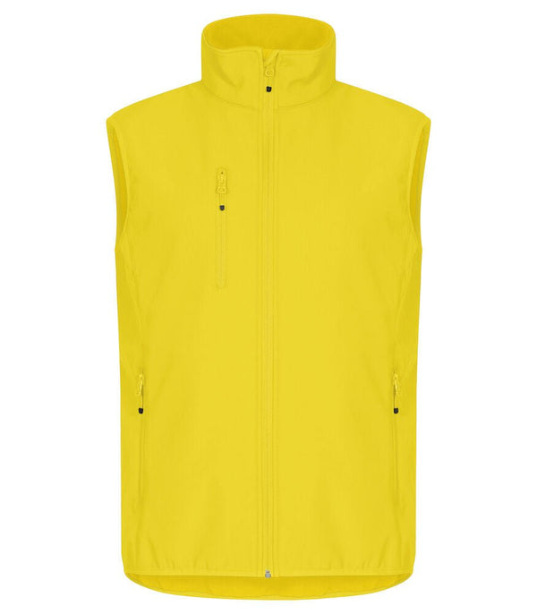 Classic Softshell Vest Yellow - Suomen Brodeeraus