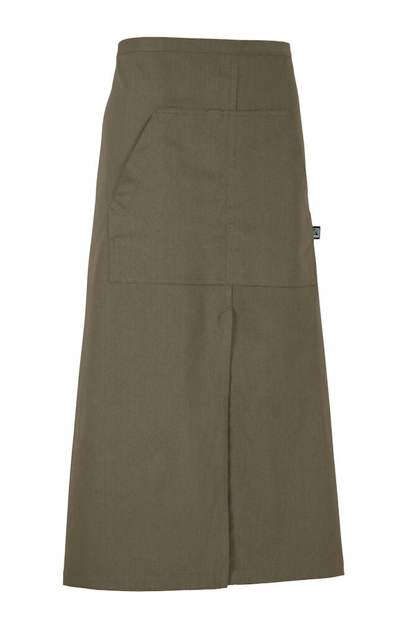 COTTOVER WAIST APRON LONG DK. OLIVE One Size - Suomen Brodeeraus