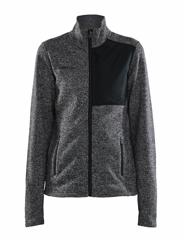 Craft ADV Explore Heavy Fleece Jacket Black mel - Suomen Brodeeraus