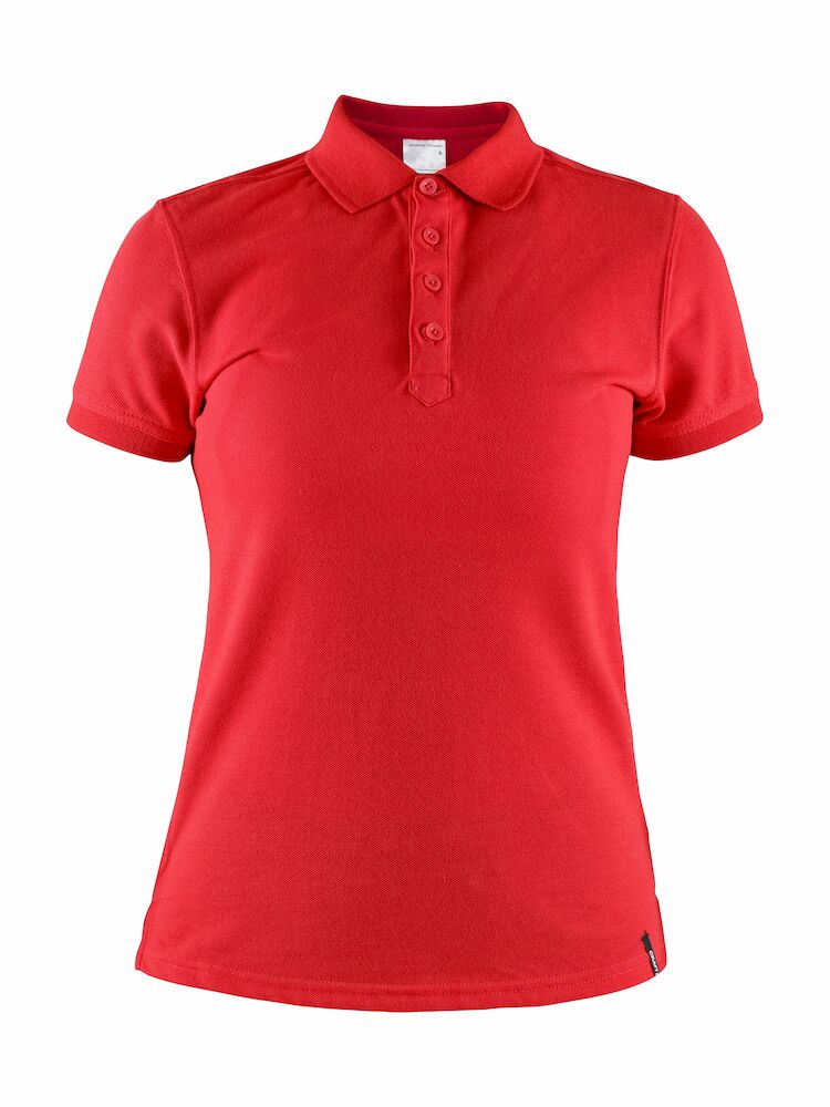 Craft Casual Polo Pique women Bright red - Suomen Brodeeraus