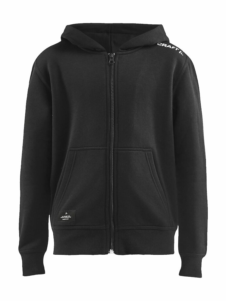 Craft COMMUNITY FZ HOODIE JR Black - Suomen Brodeeraus