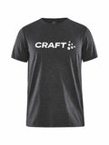 Craft Community Logo SS Tee Jr Black melang - Suomen Brodeeraus