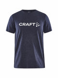 Craft Community Logo SS Tee Jr Navy mel - Suomen Brodeeraus