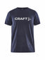 Craft Community Logo SS Tee Jr Navy mel - Suomen Brodeeraus