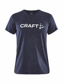 Craft Community Logo SS Tee W Navy mel - Suomen Brodeeraus