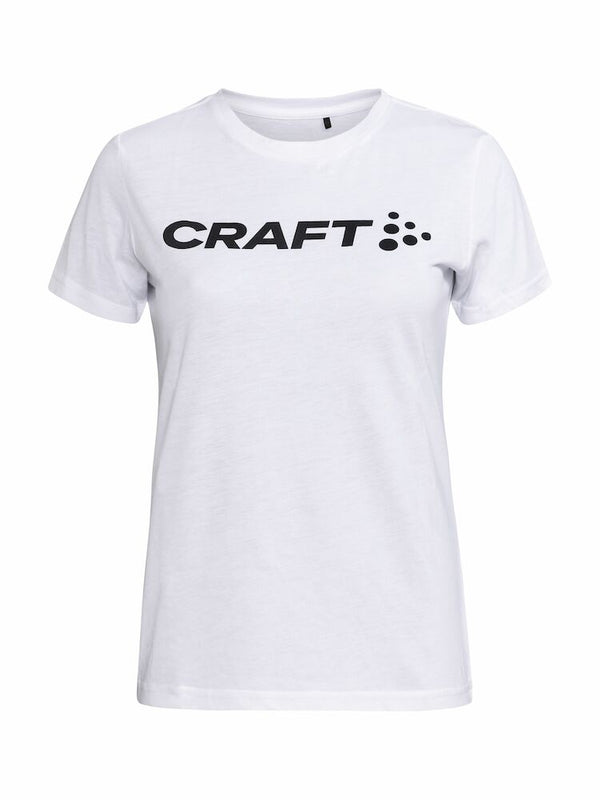 Craft Community Logo SS Tee W White melang - Suomen Brodeeraus