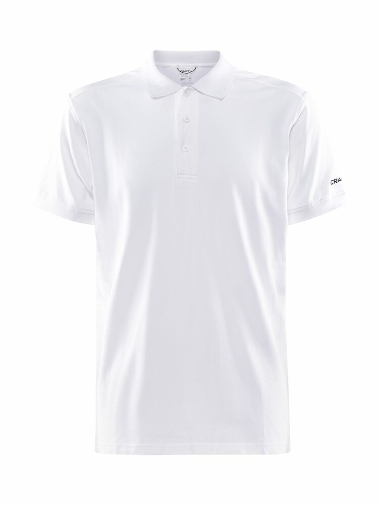 Craft Core Blend Polo Shirt M White - Suomen Brodeeraus