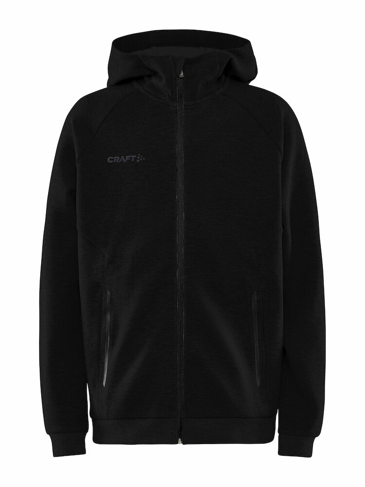 Craft Core Soul Full Zip Hood Jr Black - Suomen Brodeeraus