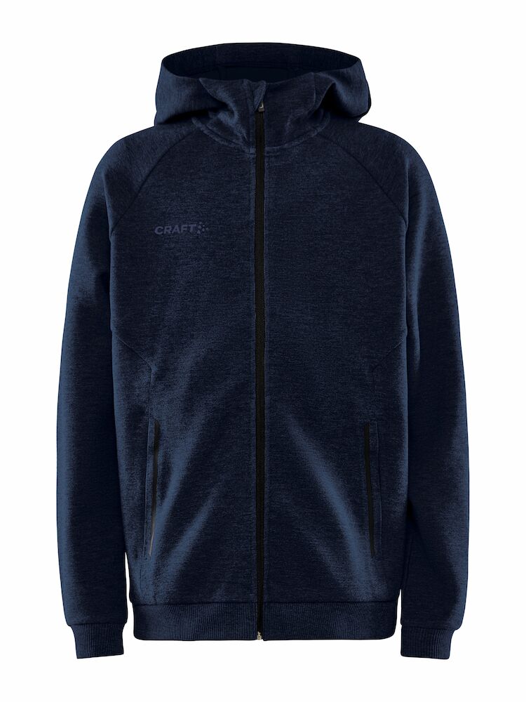 Craft Core Soul Full Zip Hood Jr Dark navy - Suomen Brodeeraus