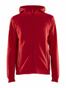 Craft Core Soul Full Zip Hood M Bright red - Suomen Brodeeraus