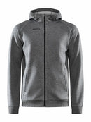 Craft Core Soul Full Zip Hood M Dk greymel. - Suomen Brodeeraus