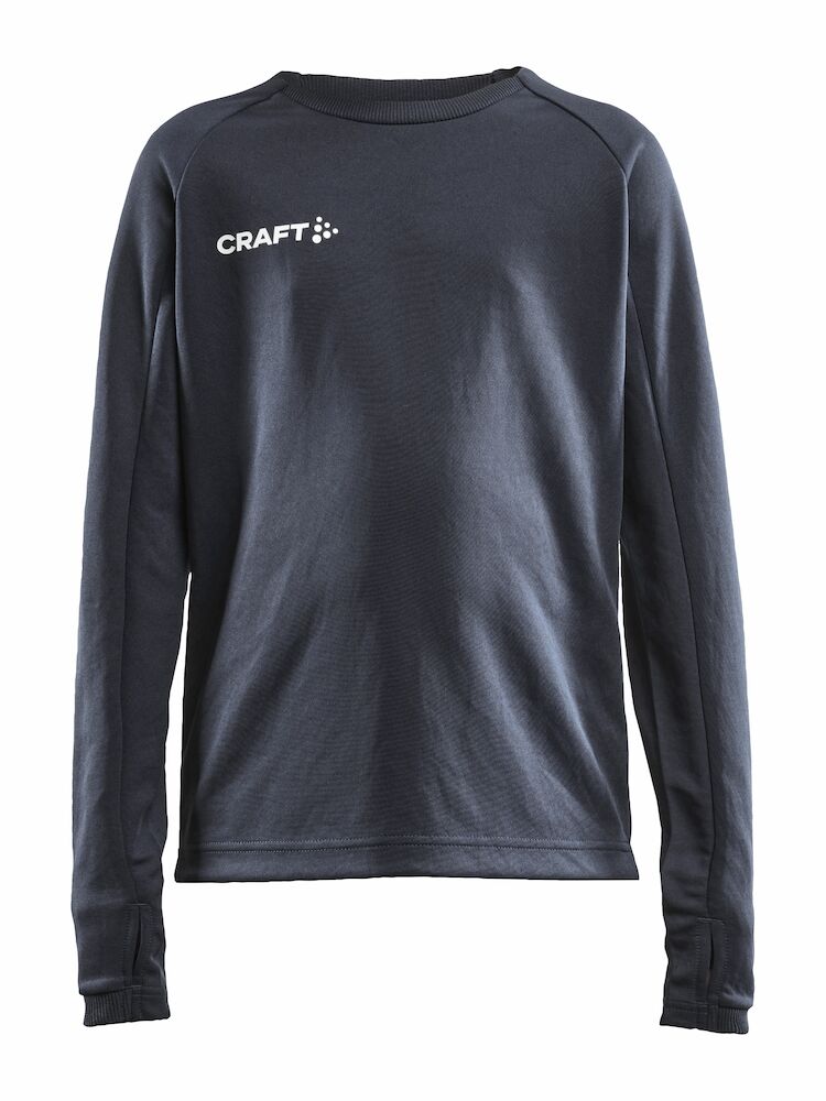 Craft Evolve Crew Neck JR Asphalt - Suomen Brodeeraus