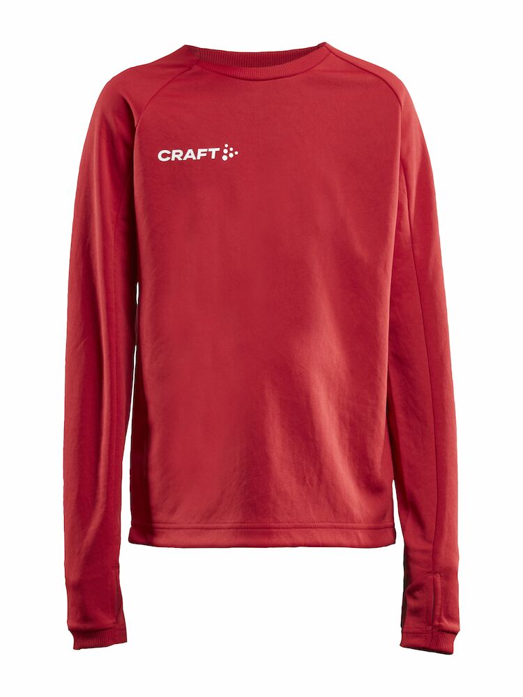 Craft Evolve Crew Neck JR Bright red - Suomen Brodeeraus