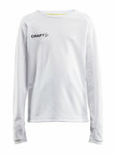Craft Evolve Crew Neck JR White - Suomen Brodeeraus