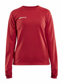Craft Evolve Crew Neck W Bright red - Suomen Brodeeraus