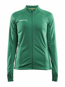 Craft Evolve Full Zip W Team green - Suomen Brodeeraus
