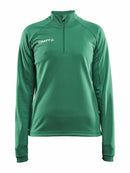Craft Evolve Halfzip W Team green - Suomen Brodeeraus